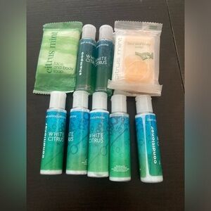 4/$25 Bath & Body Works White Citrus travel set. Includes shampoo, cond& soap